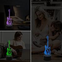 Gambar Guitar Gift, Bass Guitar Musical Instruments Illusion Night Light dari Home and Kitchen USA undefined 3 Tokopedia