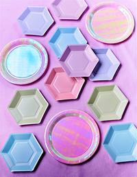 Gambar Talking Tables Iridescent Party Supplies Unicorn Plates, 12 Count dari Home and Kitchen USA undefined 4 Tokopedia