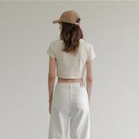 Gambar CELCIUS Woman Kaos Crop Lengan Pendek LIN000349C Off White - S dari Celcius Men undefined 2 Tokopedia