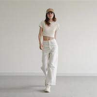 Gambar CELCIUS Woman Kaos Crop Lengan Pendek LIN000349C Off White - S dari Celcius Men undefined 4 Tokopedia