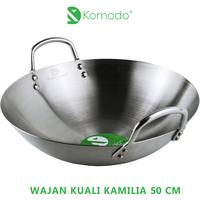 Gambar KOMODO Wajan Kuali Kamilia Penggorengan Stainless 50cm Bahan Tebal dari Belanja Elektronik undefined 1 Tokopedia