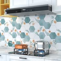 Gambar walpaper dapur anti minyak dan panas motif abstrak segi lima - B002, 60cm * 100cm dari cantik home undefined 4 Tokopedia