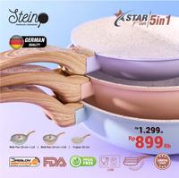 Gambar Stein Cookware - Star Pan 5 in 1 Stackable Pan | Panci Anti Lengket dari Chubby Baby Jakarta undefined 3 Tokopedia
