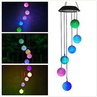 Gambar Easest Changing Colors Solar Power Mobile Wind Chime Spinner Lights dari Home and Kitchen USA undefined 1 Tokopedia