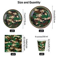 Gambar durony 96 Pieces Camouflage Themed Party Supplies Serve 24 dari Home and Kitchen USA undefined 5 Tokopedia