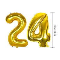 Gambar HankRobot 24th Birthday Decorations Party Supplies (42pack) dari Home and Kitchen USA undefined 2 Tokopedia