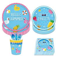 Gambar Summer Party Supplies,Pool Party Supplies-Serves 16-Includes(113Pcs) dari Home and Kitchen USA undefined 5 Tokopedia