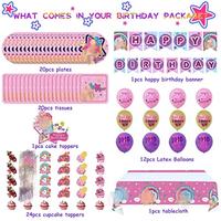 Gambar JoJo Birthday Decoration Party Supplies for 20 Guests(Pink) dari Home and Kitchen USA undefined 3 Tokopedia