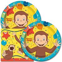 Gambar Curious George Birthday Party Supplies Set Kit for 16 dari Home and Kitchen USA undefined 1 Tokopedia