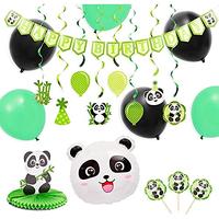 Gambar Panda Birthday Party Supplies with Balloons, Cake Toppers(49 Pieces) dari Home and Kitchen USA undefined 5 Tokopedia