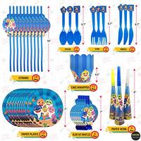 Gambar Empire Party Supply 154 Pc Baby Shark Party Supplies dari Home and Kitchen USA undefined 1 Tokopedia