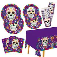 Gambar Day of the Dead Party Supplies Kit Serve 25 dari Home and Kitchen USA undefined 1 Tokopedia