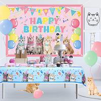 Gambar Cat Party Supplies, Kitten Cat Party Decorations Cat Disposable dari Home and Kitchen USA undefined 5 Tokopedia