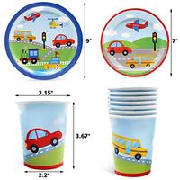 Gambar Transportation Birthday Party Supplies Set Serves 20 Guests dari Home and Kitchen USA undefined 1 Tokopedia