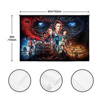 Gambar Thriller Pattern Tapestry, Halloween Wall Art Decoration -60X40 Inch dari Home and Kitchen USA undefined 2 Tokopedia