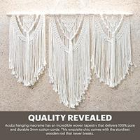 Gambar Large Macrame Wall Hanging 43'-32' Boho Wall Art dari Home and Kitchen USA undefined 5 Tokopedia