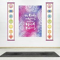 Gambar Funnytree 12'x59' Large Yoga Tapestry Meditation Studio Room 7 Chakra dari Home and Kitchen USA undefined 2 Tokopedia