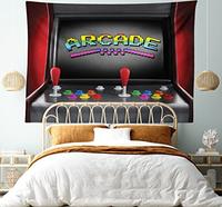 Gambar Ambesonne Video Games Tapestry, Arcade Machine Retro Gaming dari Home and Kitchen USA undefined 4 Tokopedia