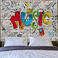 Gambar Simsant Music Wall Tapestry Hip Street Graffiti Tapestry Art dari Home and Kitchen USA undefined 2 Tokopedia