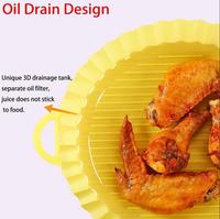 Gambar Silicone Pot Air Fryer Model Bulat Round Oven Food Grade Tahan Panas - Abu-abu dari Mail Living undefined 3 Tokopedia
