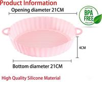 Gambar Silicone Pot Air Fryer Model Bulat Round Oven Food Grade Tahan Panas - Abu-abu dari Mail Living undefined 5 Tokopedia