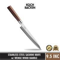 Gambar TURWHO Knife Stainless Sashimi Wenge Wood Handle - Pisau Sushi Sashimi - 9,5Inch dari Koch&Backen undefined 2 Tokopedia