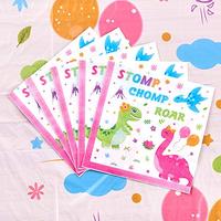Gambar WERNNSAI Disposable Dinosaur Plates and Napkins - Dino Party Supplies dari Home and Kitchen USA undefined 5 Tokopedia