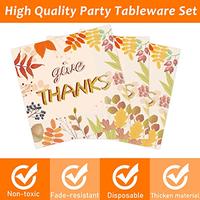 Gambar 98pcs Thanksgiving Party Supplies Give Thanks Tableware Set Plates dari Home and Kitchen USA undefined 2 Tokopedia