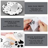 Gambar durony 159Pieces Dog Paw Print Party Supplies Set Including 108x54Inch dari Home and Kitchen USA undefined 1 Tokopedia