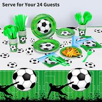 Gambar ADXCO 169 Pieces Soccer Theme Party Supplies Set Disposable Party dari Home and Kitchen USA undefined 3 Tokopedia