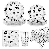 Gambar durony 159Pieces Dog Paw Print Party Supplies Set Including 108x54Inch dari Home and Kitchen USA undefined 5 Tokopedia