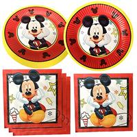 Gambar Red Mickey Mouse Birthday Party Supplies, 20 Plates and 20 Napkins dari Home and Kitchen USA undefined 5 Tokopedia