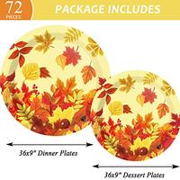 Gambar 72pcs Thanksgiving Leaf Party Supplies Maple Leaves Paper Plates Set dari Home and Kitchen USA undefined 4 Tokopedia