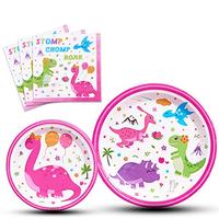 Gambar WERNNSAI Disposable Dinosaur Plates and Napkins - Dino Party Supplies dari Home and Kitchen USA undefined 2 Tokopedia