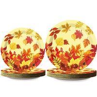 Gambar 72pcs Thanksgiving Leaf Party Supplies Maple Leaves Paper Plates Set dari Home and Kitchen USA undefined 1 Tokopedia