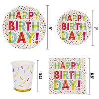 Gambar Confetti Birthday Party Supplies Happy Birthday Party Plates and Cups dari Home and Kitchen USA undefined 2 Tokopedia