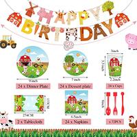 Gambar 171 Piece Barnyard Farm Animals Theme Party Supplies, Farm Barn dari Home and Kitchen USA undefined 1 Tokopedia