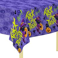 Gambar Gatherfun Halloween Party Supplies Cat and Pumpkin Purple Tablecloth dari Home and Kitchen USA undefined 4 Tokopedia