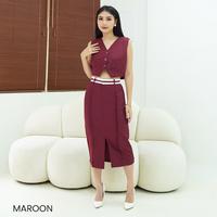 Gambar One Set Skirt Jeniya Setelan Wanita - Cream dari woopfashion undefined 4 Tokopedia