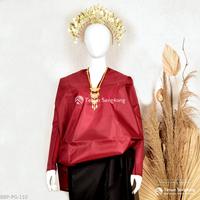 Gambar Baju Bodo Bugis Makassar Polos Original Tokko Marun BBP-PG-110 dari Tenun Sengkang undefined 1 Tokopedia