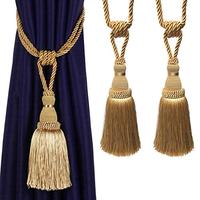 Gambar BEL AVENIR 2 Pack Curtain Tiebacks Tassel Drapery Tie-Backs(Gold) dari Home and Kitchen USA undefined 1 Tokopedia