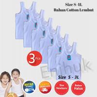 Gambar Enjhuk - 3 PCS Kaos Dalam / Singlet Anak Putih ORIN/RIANI/GAIXIN - XXL dari Labeling undefined 5 Tokopedia
