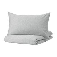 Gambar Duvet cover dan 2 sarung bantal abu muda/mélange, 200x200/50x80cm ORI dari FURNITURE INTERNATIONAL SWEDIA undefined 1 Tokopedia