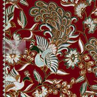Gambar kain batik - Motif Unik Sogan Burung Merak Manis (Red) dari cekbatik undefined 3 Tokopedia
