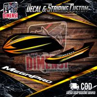 Gambar DIMENSI STRIPING MEGAPRO HEREX VARIASI STIKER MOTOR MP HIU 001 - KUNING OREN dari DIMENSI CUSTOM STRIPING undefined 4 Tokopedia
