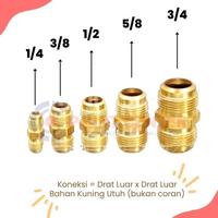 Gambar TERBAIK DOUBLE NEPEL AC SET + NUT 1/4 SAMBUNGAN PIPA AC KUNINGAN dari Edelweisscorp undefined 3 Tokopedia