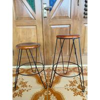 Gambar RCC / KURSI CAFE / KURSI BAR / KURSI BAKSO / BANGKU BESI KAYU - TINGGI 50CM dari PRANGGONG VILLAGE undefined 2 Tokopedia