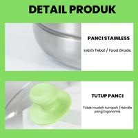 Gambar Asta Panci Sup Soup Pot 16 18 20 22 cm Stainless Steel Tutup Kaca - Merah, 20 cm dari Asta Homeware undefined 5 Tokopedia