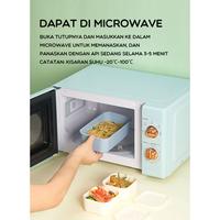 Gambar Bonbox Lunch Box Kotak Bekal Set Free Sendok Tempat Makan BTW70 - Pink dari MiFun Living undefined 3 Tokopedia