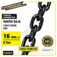 Gambar Load Chain / Rantai Baja G80 - 16mm POWERTEC - Meteran dari powertec id undefined 1 Tokopedia